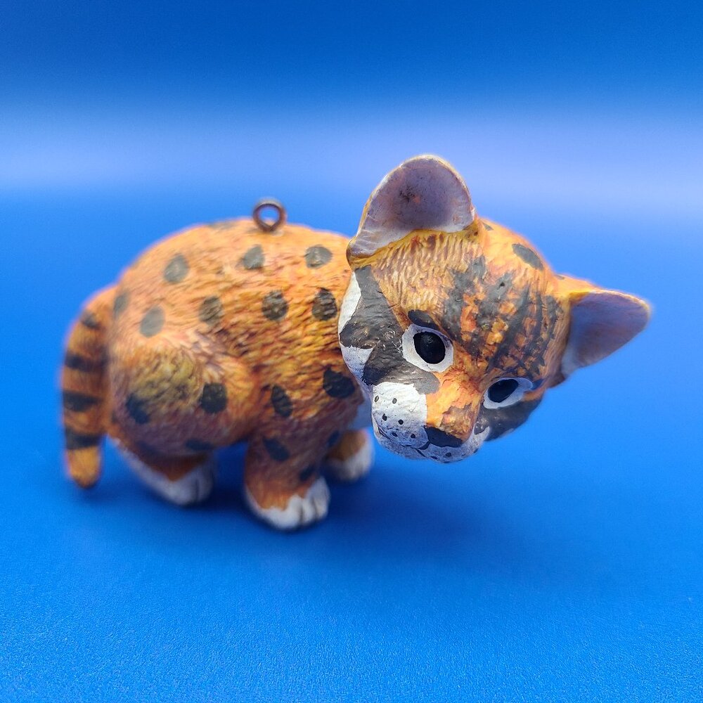 BUNDLE ADD-ON Fraser Collection Vintage 1990 Baby Leopard Resin Ornament Cat